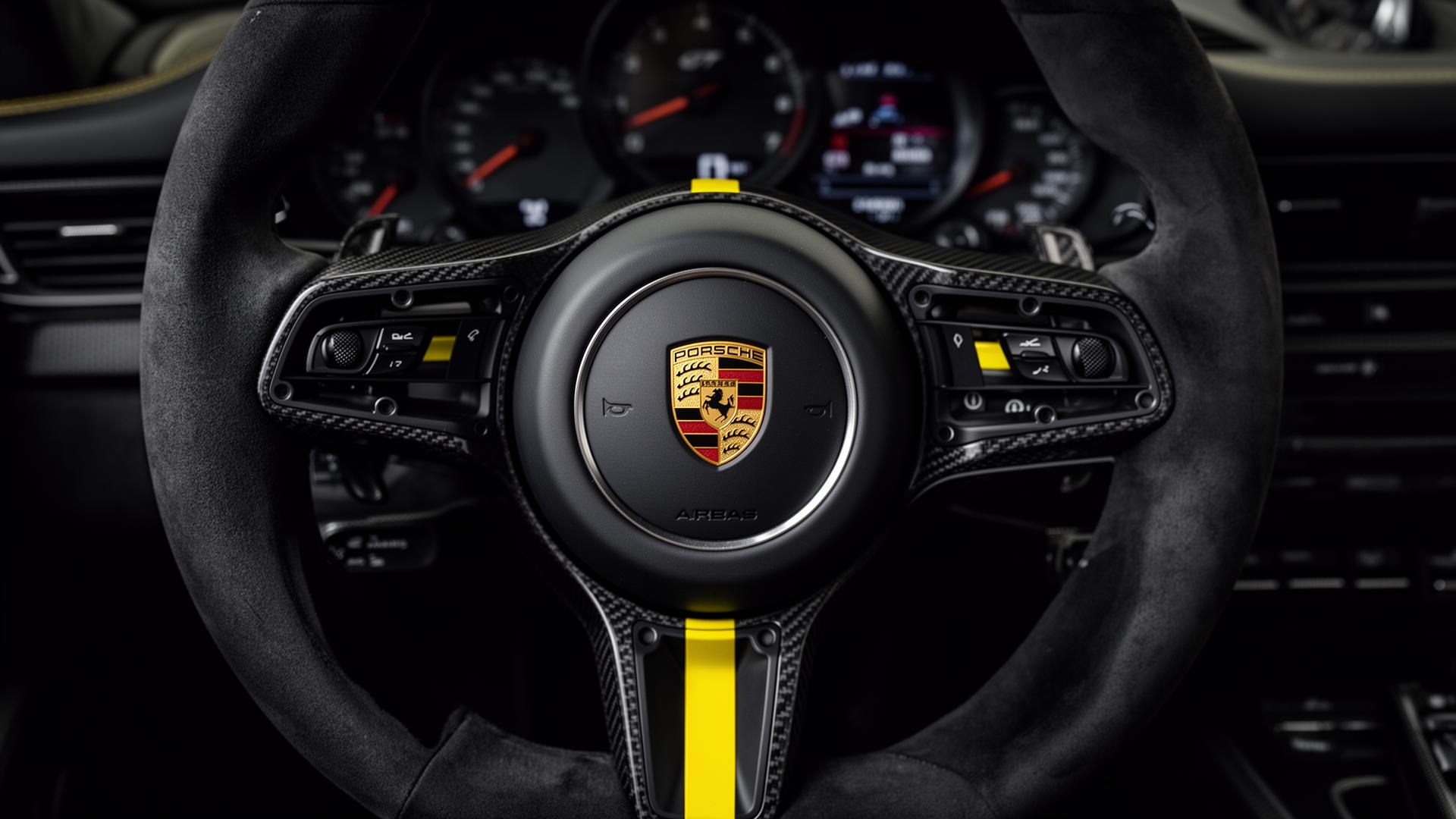 Porsche custom steering wheel